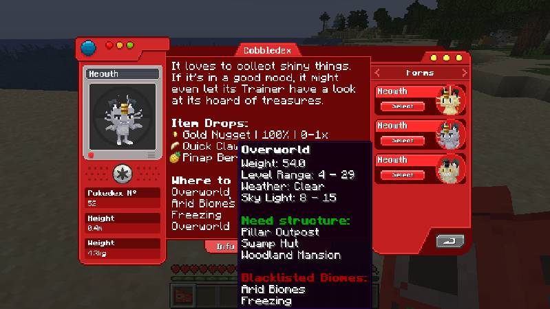 Скриншот мода Cobblemon Pokédex (Cobbledex) #3099