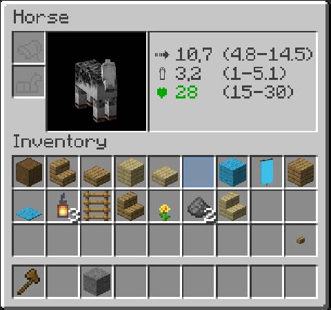 Скриншот мода Horse Stats Vanilla (Fabric) #3450