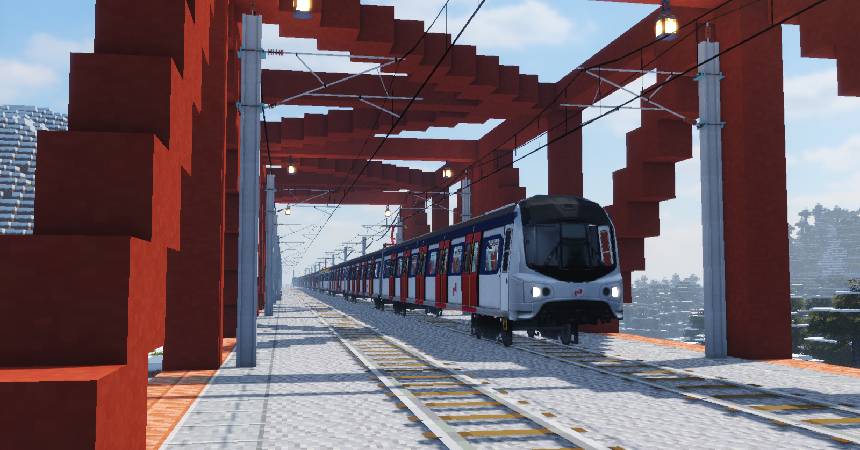 Скриншот мода Minecraft Transit Railway (Automated trains, planes, and more!) #3053