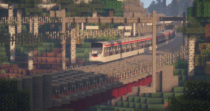 Скриншот мода Minecraft Transit Railway (Automated trains, planes, and more!) #3055