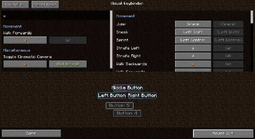 Скриншот мода Raw's Visual keybinder #3742