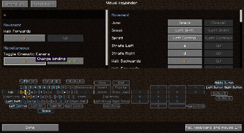 Скриншот мода Raw's Visual keybinder #3743