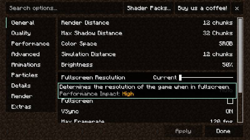 Скриншот мода Reese's Sodium Options #1551