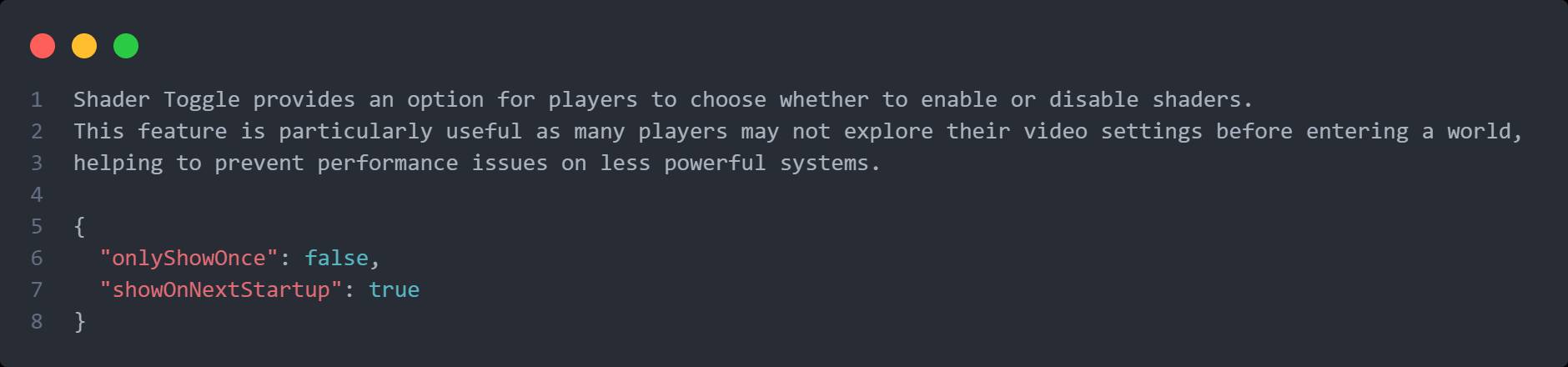 Скриншот мода Shader Toggle #2749