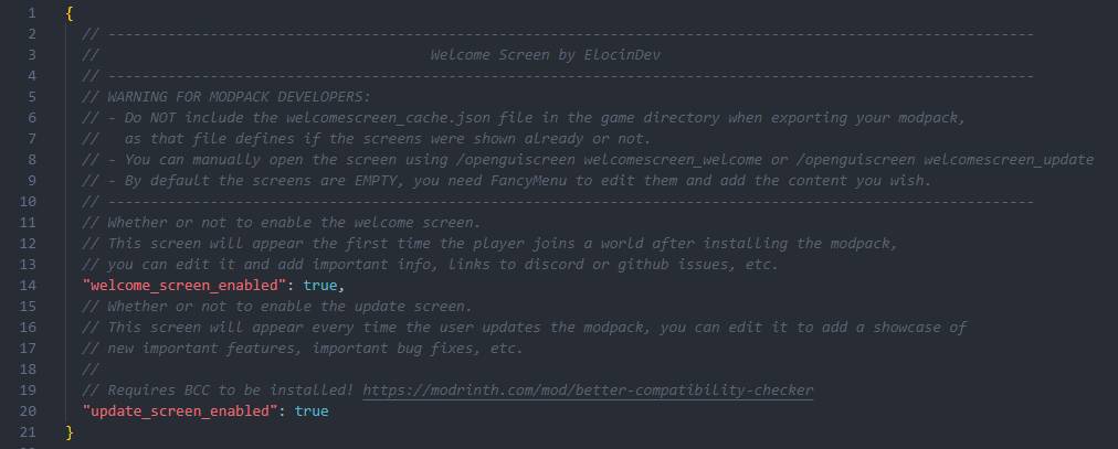 Скриншот мода Welcome Screen (Modpack Utils Series) #3717